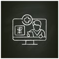 Online radiology chalk icon