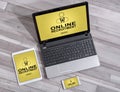 Online recruitment concept on different devices Royalty Free Stock Photo