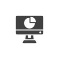 Online report statistics vector icon