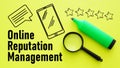 Online Reputation Management ORM is shown using the text Royalty Free Stock Photo