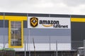 Online retailer company Amazon fulfillment logistics building on March 12, 2017 in Dobroviz, Czech republic