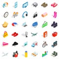 Online retailer icons set, isometric style