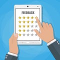 Online review feedback concept Royalty Free Stock Photo