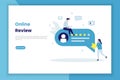 Online review illustration landing page
