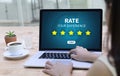 Online Reviews Evaluation time for review Inspection Assessment Royalty Free Stock Photo