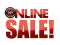 Online sale text illustration design