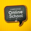 Online school. Back to school e-learning. Template for website and mobile app development. Doodle style vector