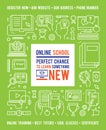 Online School Education Design Concept