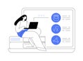 Online school platform abstract concept vector illustration.