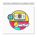 Online science color icon