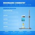 Bioorganic chemistry. Online science education concept.