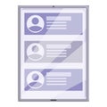 Online search job icon cartoon vector. Career manager