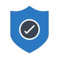 Online security glyph color flat vector icon Royalty Free Stock Photo