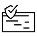 Online security icon, outline style