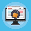 Online security related icons image Royalty Free Stock Photo