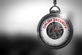 Online Security on Vintage Pocket Watch. 3D Illustration. Royalty Free Stock Photo