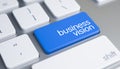 Business Vision - Text on Blue Keyboard Button. 3D. Royalty Free Stock Photo