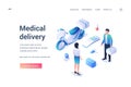 Online service of medical delivery on website