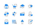 Online services and technology color icons set
