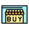 Online shop buy icon vector flat