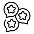 Online shop chat icon outline vector. Fashion retail