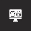 online shop icon. Filled online shop icon for website design and mobile, app development. online shop icon from filled hobbies