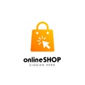 online shop logo design vector icon. shopping logo design Royalty Free Stock Photo