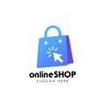 online shop logo design vector icon. shopping logo design Royalty Free Stock Photo