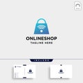 online shop logo design vector sale market symbol icon