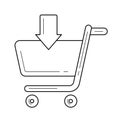Online shop order line icon.