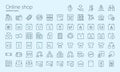 Online shop outline iconset