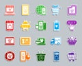 Online Shop patch sticker icons vector set Royalty Free Stock Photo