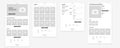 Online Shop Wireframe, Webpages prototype Vector Illustration. Royalty Free Stock Photo