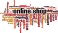 Online shop word cloud Royalty Free Stock Photo