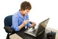 Online Shoping at Work Royalty Free Stock Photo