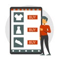 Online shopping in the mobile phone, e-commerce