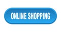 online shopping button. rounded sign on white background Royalty Free Stock Photo