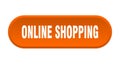 online shopping button. rounded sign on white background Royalty Free Stock Photo