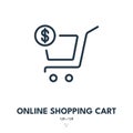 Online Shopping Cart Icon. Store, Ecommerce, Market. Editable Stroke. Vector Icon Royalty Free Stock Photo