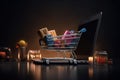 Online shopping cart market. Generate Ai