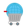 Online shopping cart world logistic