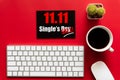 Online shopping of China, 11.11 single day sale concept. Royalty Free Stock Photo