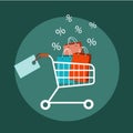 Online shopping commerce concept vector illustration Royalty Free Stock Photo