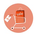 Online shopping commerce concept vector illustration Royalty Free Stock Photo