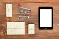 Online shopping concept - Empty Shopping Cart Royalty Free Stock Photo