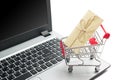 Online shopping concept - Empty Shopping Cart Royalty Free Stock Photo