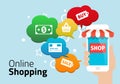 Online shopping concept Royalty Free Stock Photo