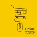 Online shopping concept.