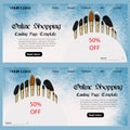 Online shopping cosmetic web banner