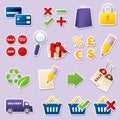 Online Shopping Cutouts Royalty Free Stock Photo